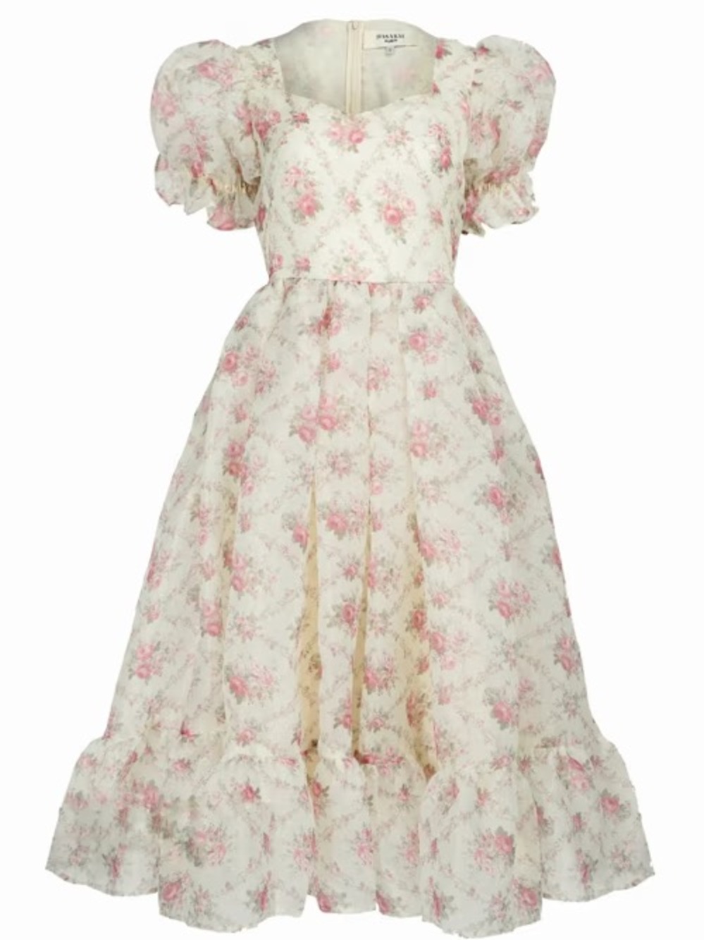 JessaKae Amelia Cream Floral Midi Dress